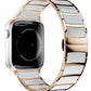 Apple Watch Uyumlu Çelik Seramik Luna Loop Kordon Sitrin  bikordon