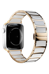 Apple Watch Uyumlu Çelik Seramik Luna Loop Kordon Sitrin