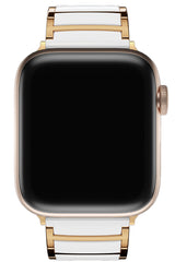 Apple Watch Uyumlu Çelik Seramik Luna Loop Kordon Sitrin