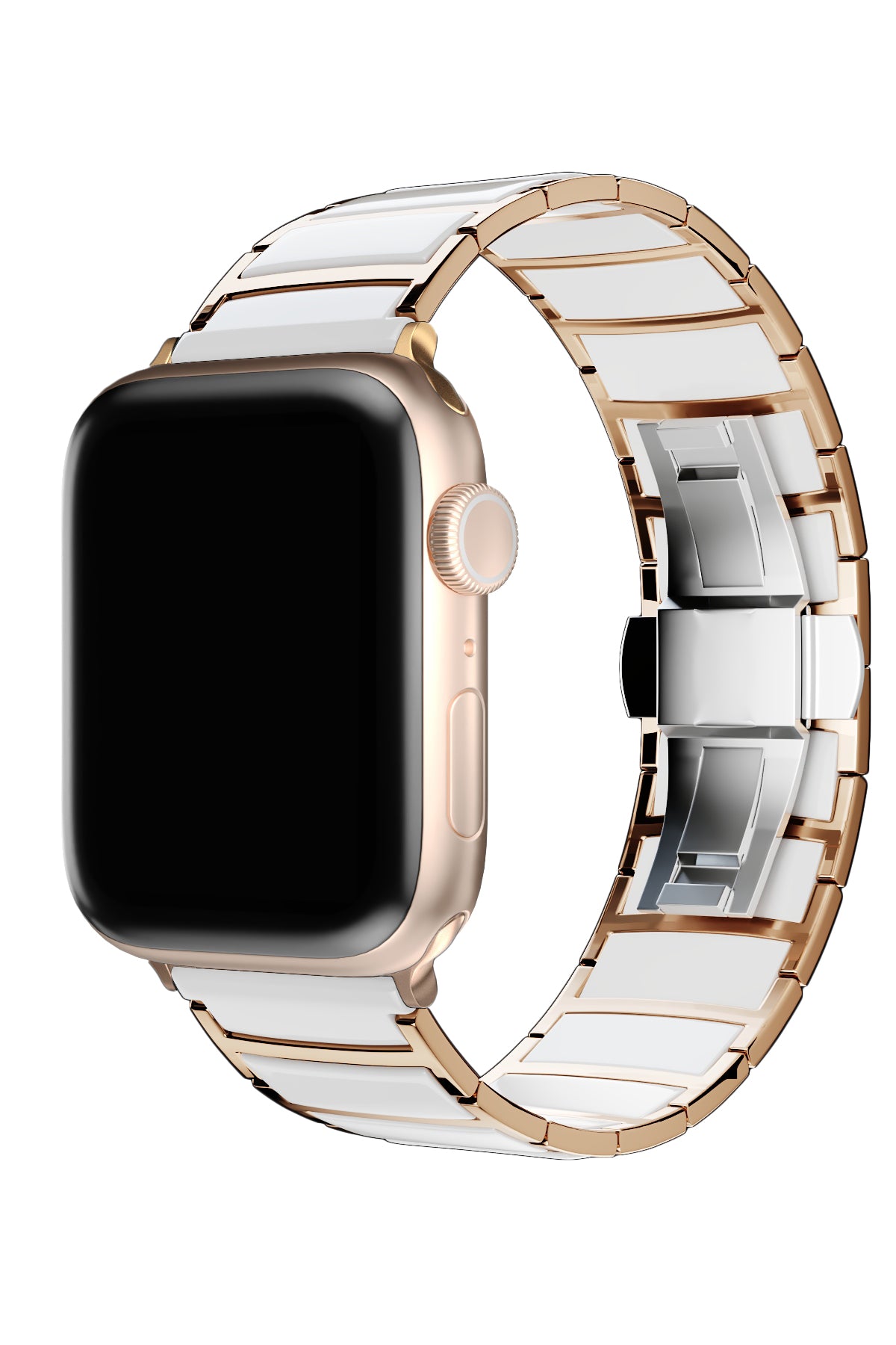 Apple Watch Uyumlu Çelik Seramik Luna Loop Kordon Sitrin  bikordon