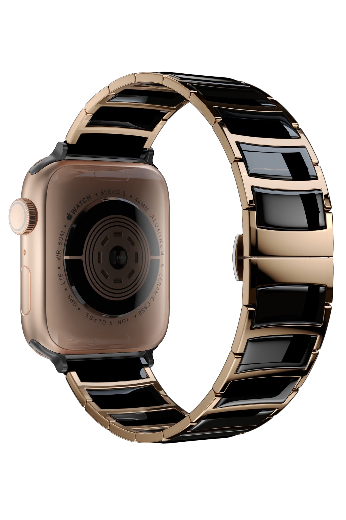 Apple Watch Uyumlu Çelik Seramik Luna Loop Kordon Kuvars  bikordon
