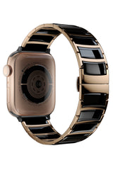 Apple Watch Uyumlu Çelik Seramik Luna Loop Kordon Kuvars