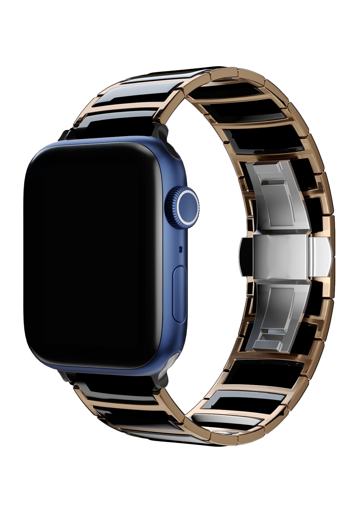 Apple Watch Uyumlu Çelik Seramik Luna Loop Kordon Kuvars  bikordon