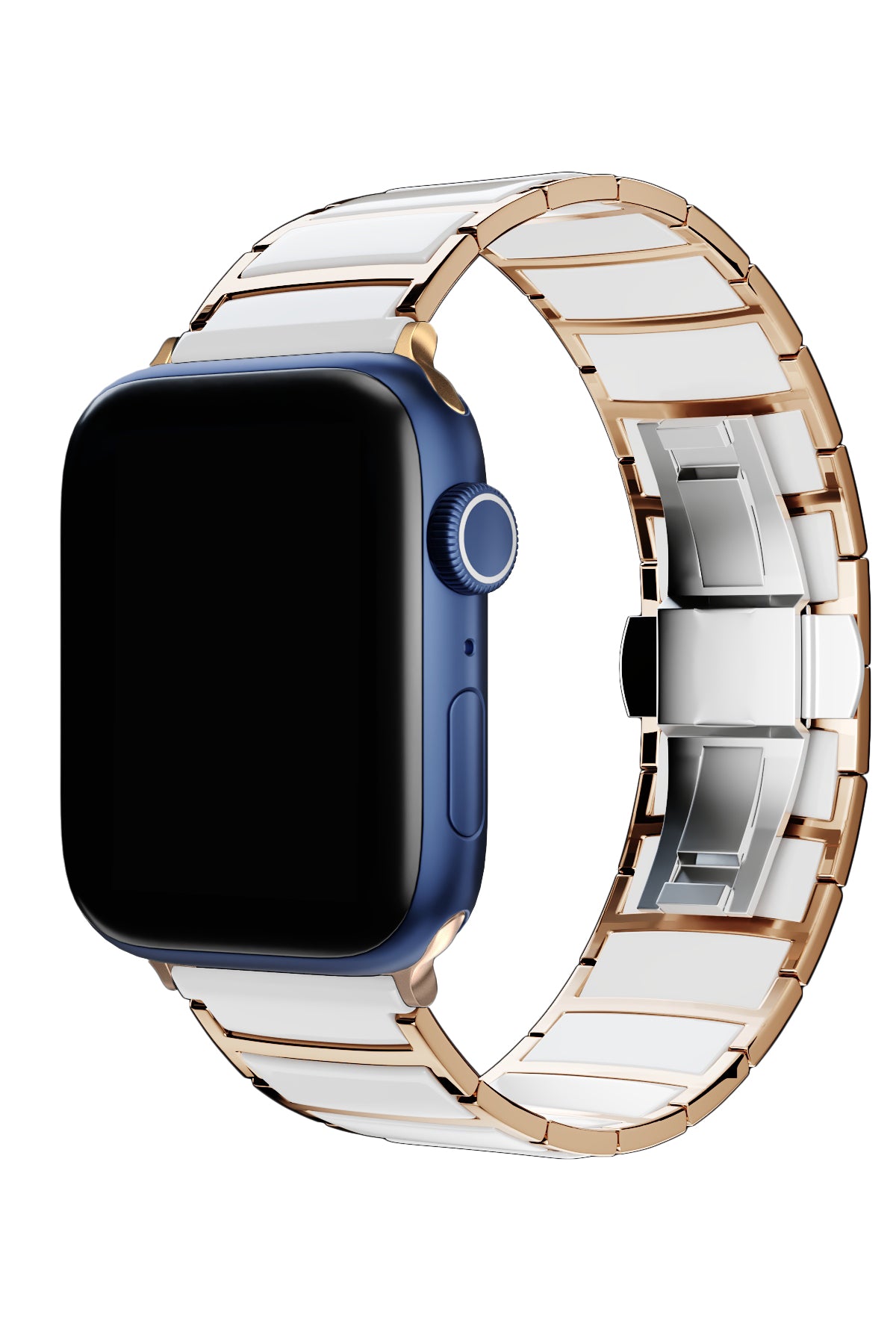 Apple Watch Uyumlu Çelik Seramik Luna Loop Kordon Sitrin  bikordon
