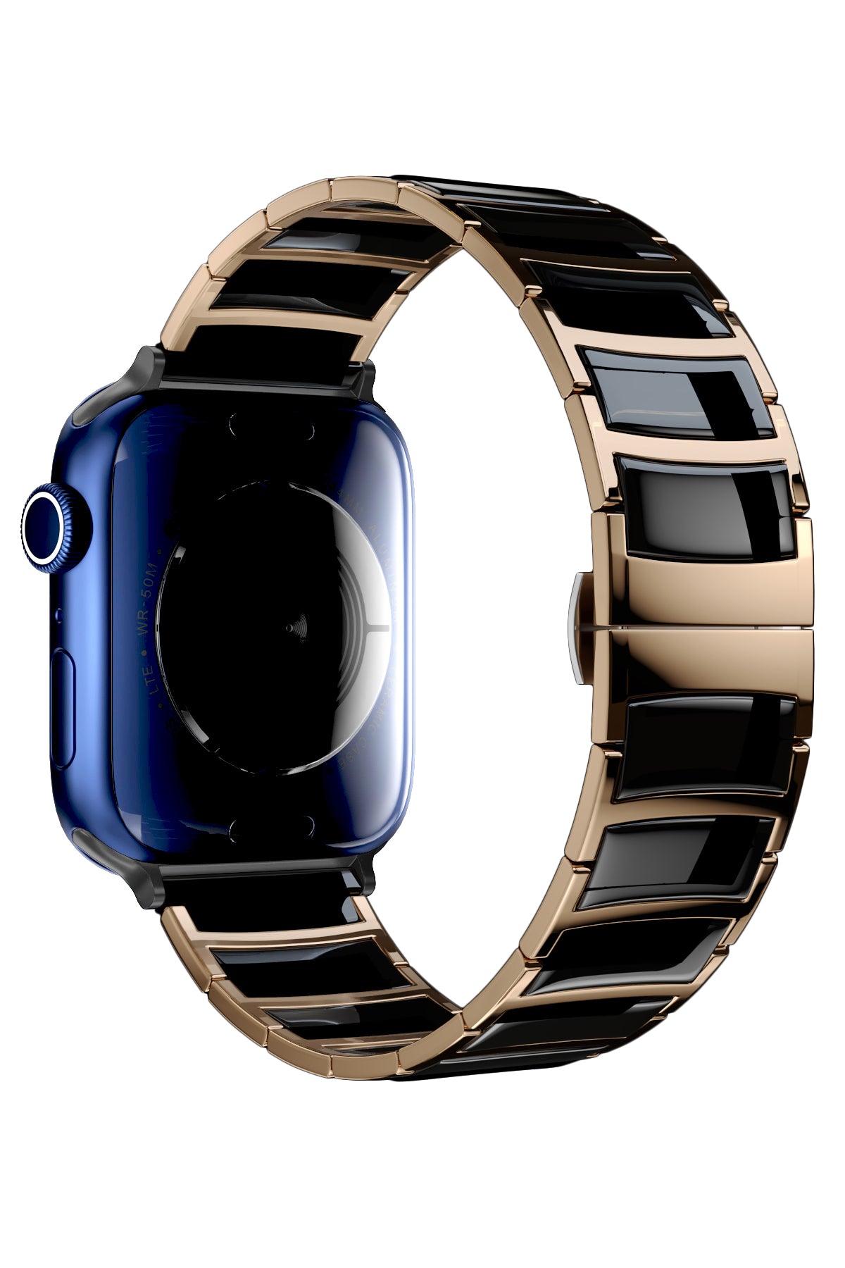 Apple Watch Uyumlu Çelik Seramik Luna Loop Kordon Kuvars  bikordon