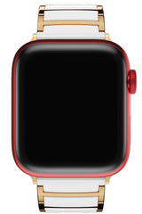 Apple Watch Uyumlu Çelik Seramik Luna Loop Kordon Sitrin