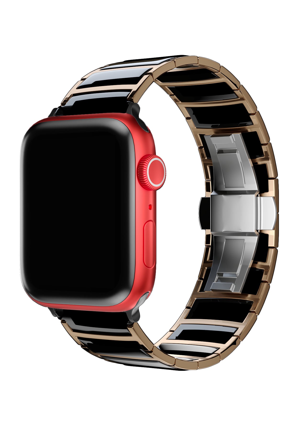 Apple Watch Uyumlu Çelik Seramik Luna Loop Kordon Kuvars  bikordon