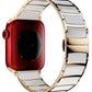 Apple Watch Uyumlu Çelik Seramik Luna Loop Kordon Sitrin  bikordon
