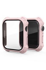 Apple Watch Uyumlu Köşe Korumalı Ekran Koruyucu Kasa Pink Sand  bikordon
