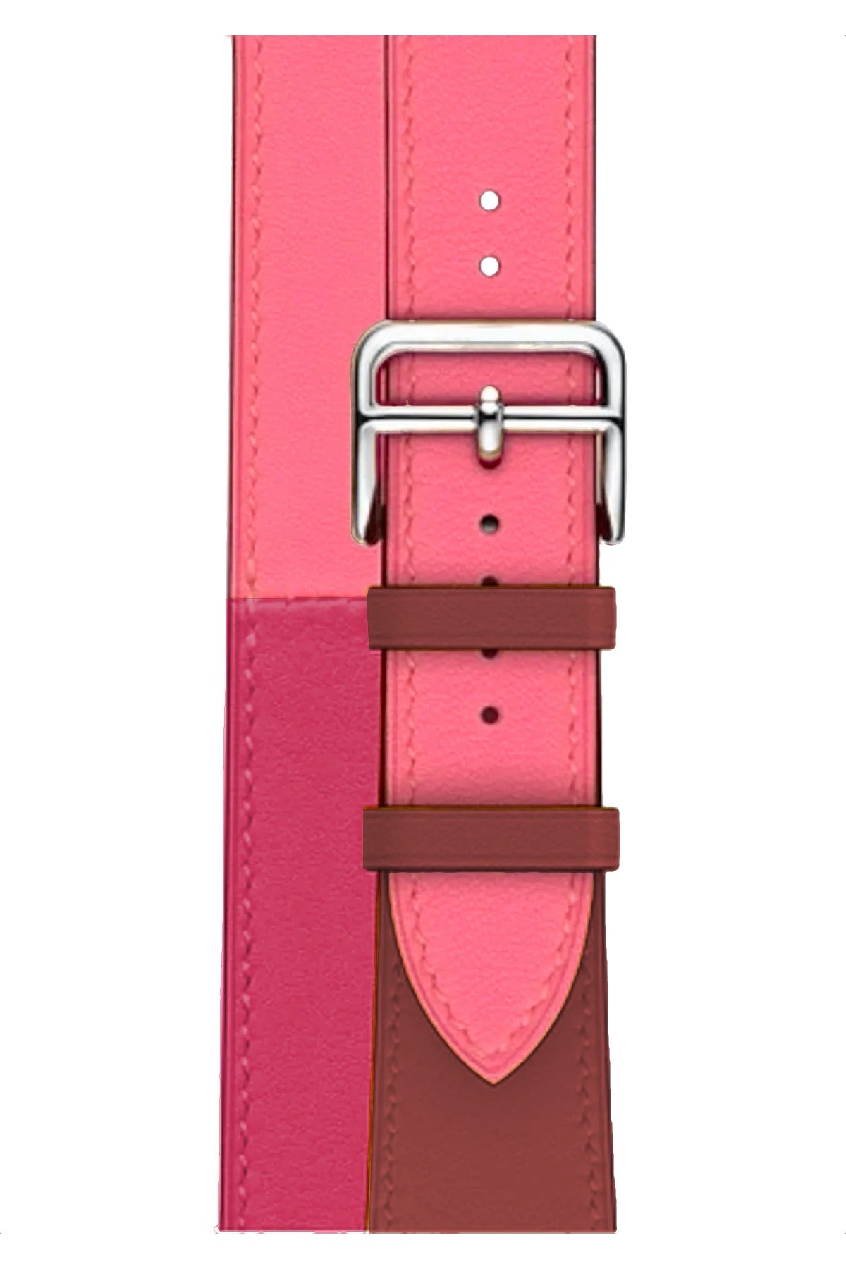 Apple Watch Uyumlu Spiralis Deri Kordon Lavanta Pembe  bikordon