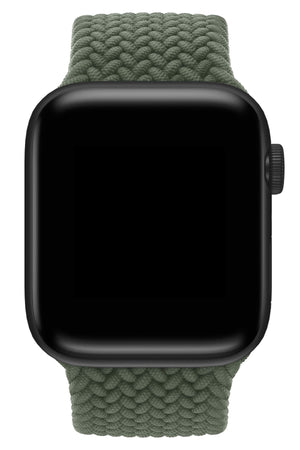 Apple Watch Compatible Braided Loop Band Camouflage Green 
