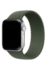 Apple Watch Uyumlu Örgü Loop Kordon Kamuflaj Yeşil