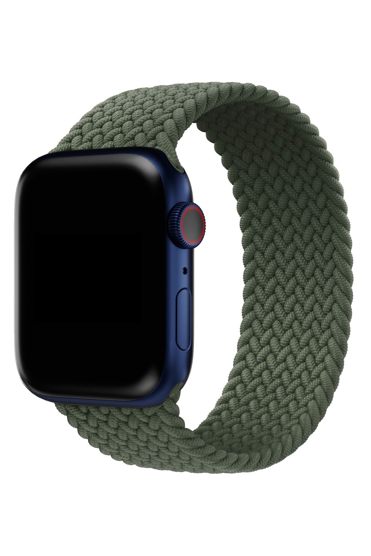 Apple Watch Uyumlu Örgü Loop Kordon Kamuflaj Yeşil  bikordon