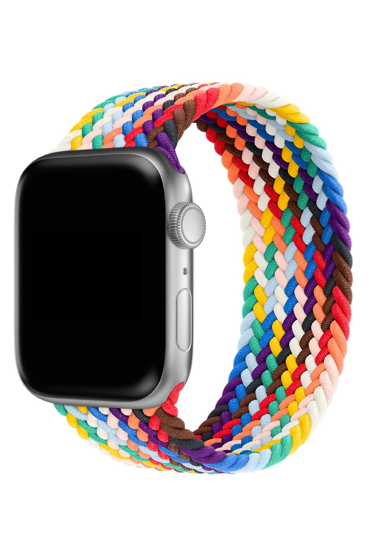 Apple Watch Uyumlu Örgü Loop Kordon Rainbow  bikordon