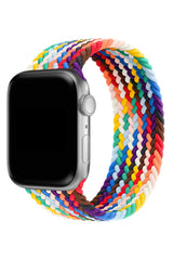 Apple Watch Uyumlu Örgü Loop Kordon Rainbow