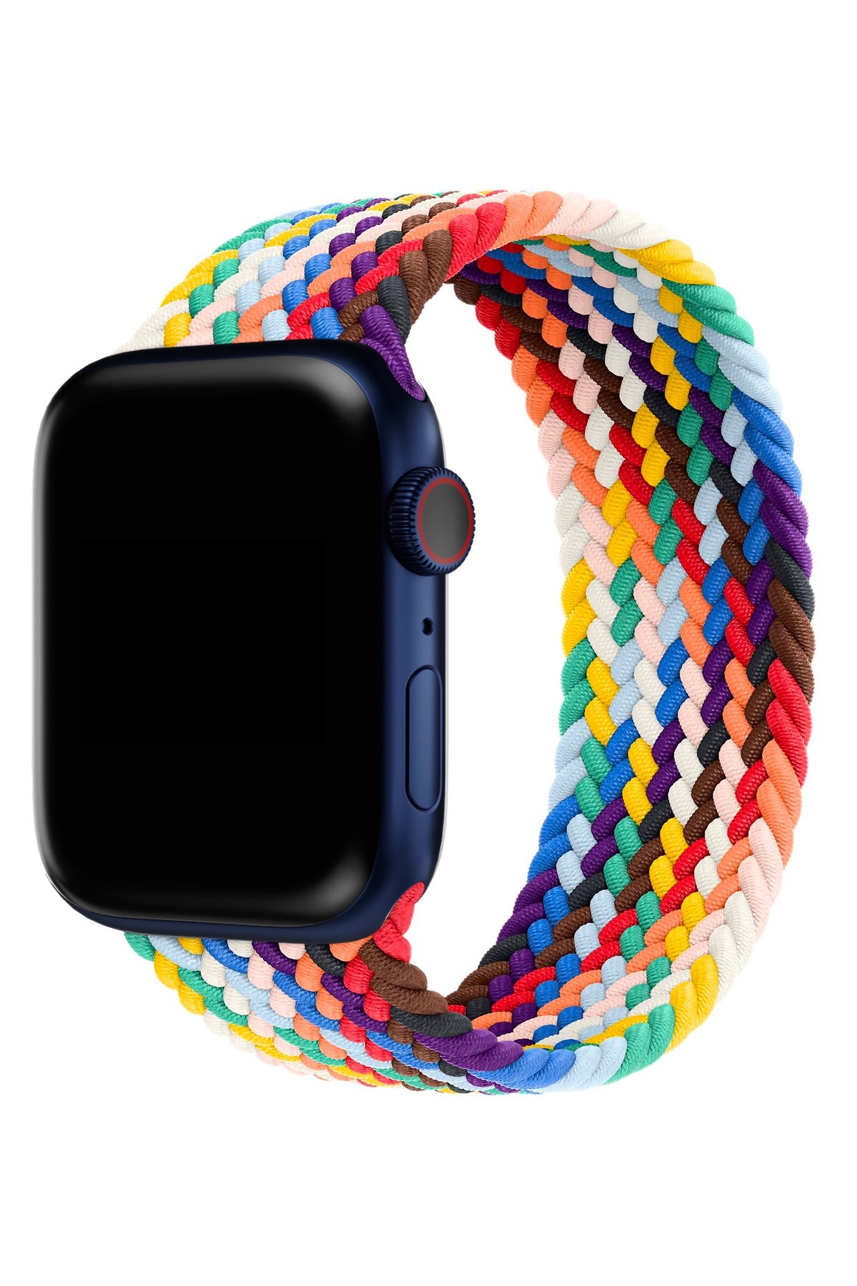 Apple Watch Uyumlu Örgü Loop Kordon Rainbow  bikordon
