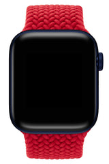 Apple Watch Uyumlu Örgü Loop Kordon Venedik Kırmızı
