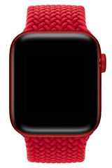 Apple Watch Uyumlu Örgü Loop Kordon Venedik Kırmızı