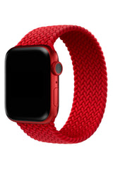 Apple Watch Uyumlu Örgü Loop Kordon Venedik Kırmızı