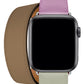 Apple Watch Compatible Spiralis Leather Band Puka Pink 