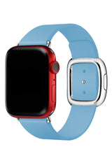 Apple Watch Uyumlu Radius Deri Loop Kordon Cyan