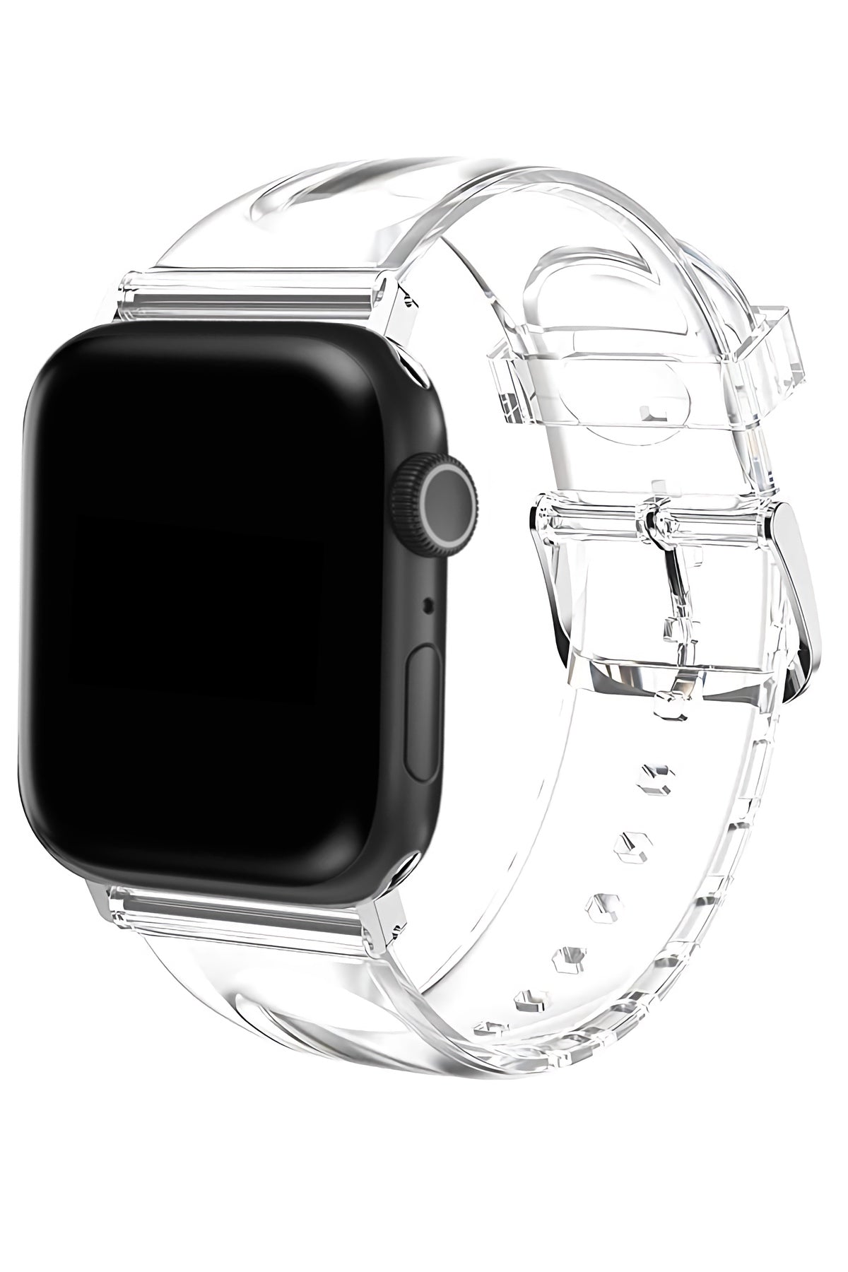 Apple Watch Uyumlu Şeffaf Silikon Kordon Shadow  bikordon