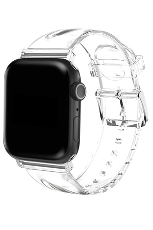 Apple Watch Uyumlu Şeffaf Silikon Kordon Shadow  bikordon