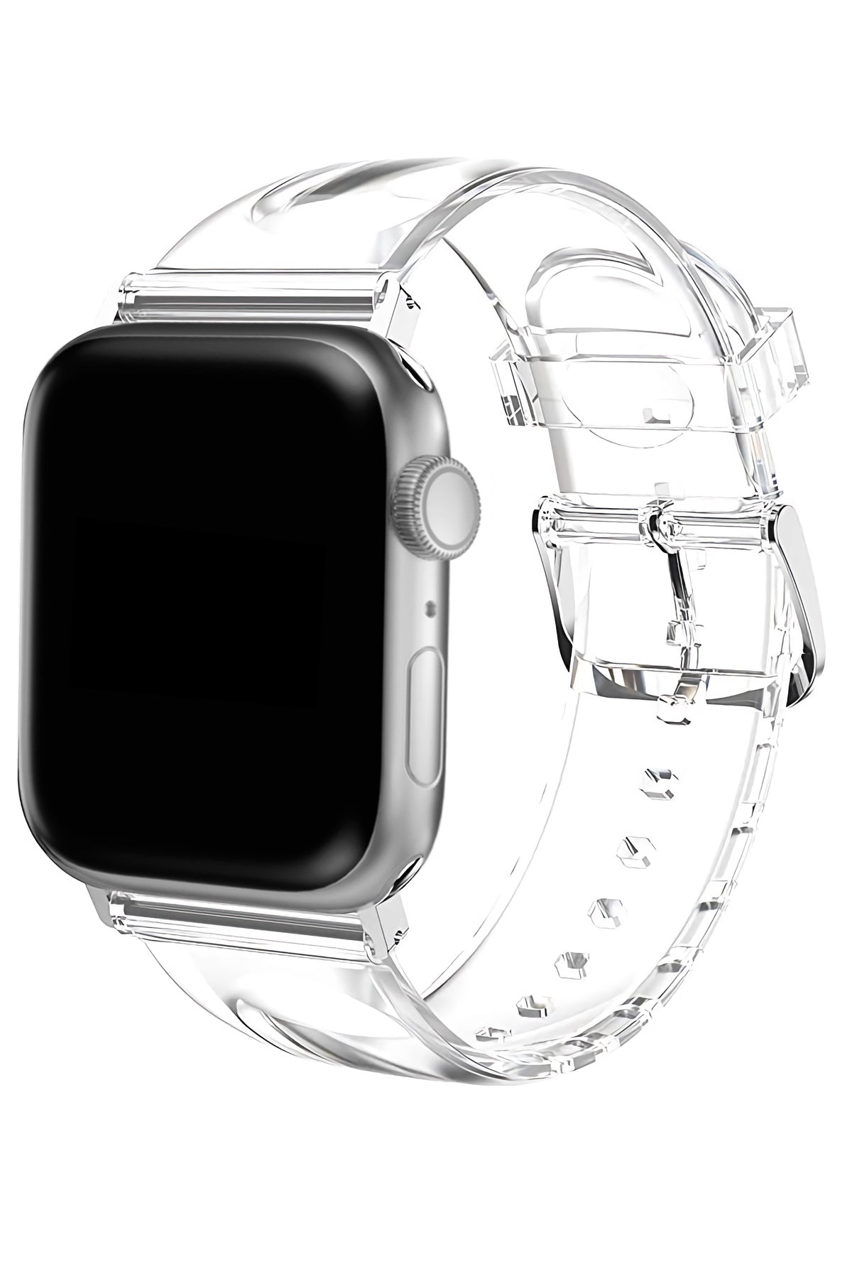 Apple Watch Uyumlu Şeffaf Silikon Kordon Shadow  bikordon