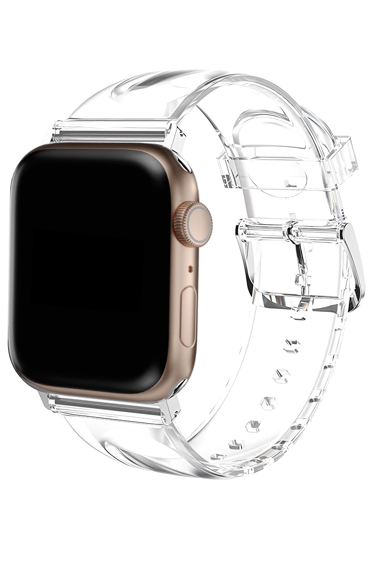 Apple Watch Uyumlu Şeffaf Silikon Kordon Shadow  bikordon