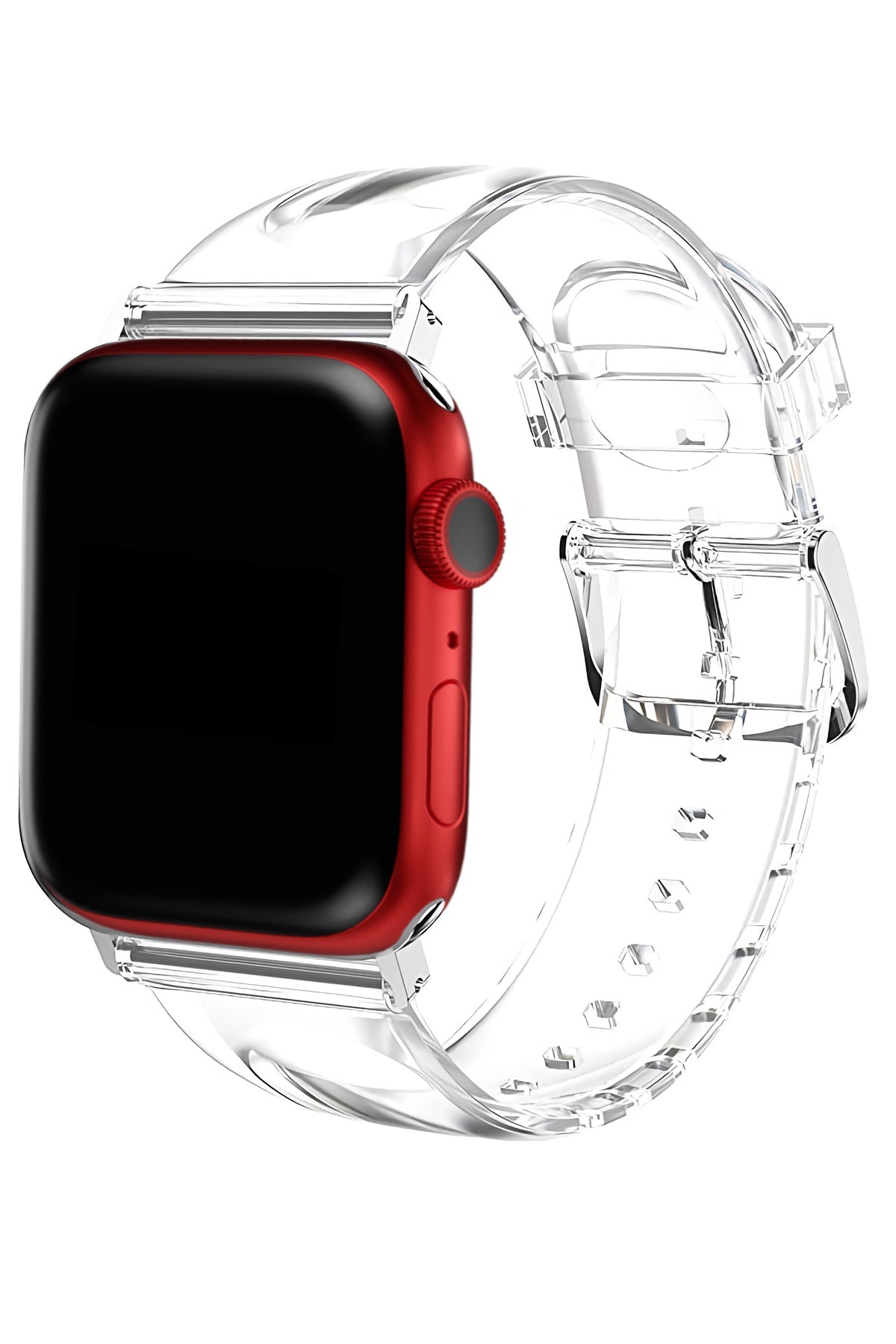 Apple Watch Uyumlu Şeffaf Silikon Kordon Shadow  bikordon