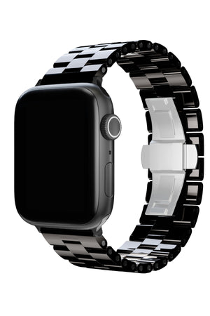 Apple Watch Uyumlu Üç Bakla Seramik Loop Kordon Siyah  bikordon