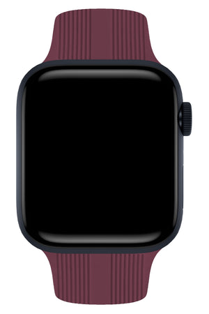 Apple Watch Uyumlu Silikon Line Loop Kordon Mulberry  bikordon