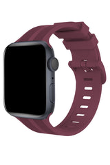 Apple Watch Uyumlu Silikon Line Loop Kordon Mulberry