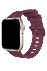 Apple Watch Uyumlu Silikon Line Loop Kordon Mulberry