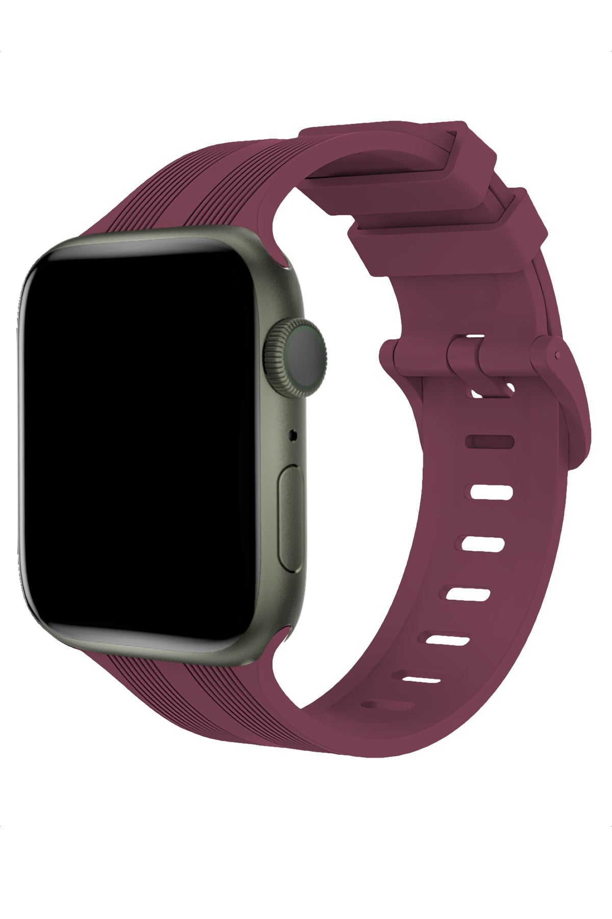 Apple Watch Uyumlu Silikon Line Loop Kordon Mulberry  bikordon
