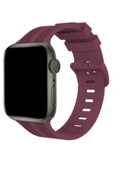Apple Watch Uyumlu Silikon Line Loop Kordon Mulberry