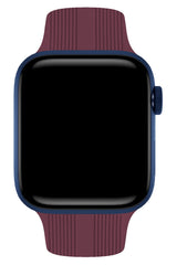 Apple Watch Uyumlu Silikon Line Loop Kordon Mulberry