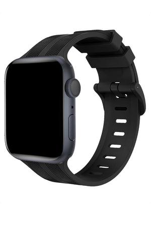 Apple Watch Uyumlu Silikon Line Loop Kordon Raven  bikordon