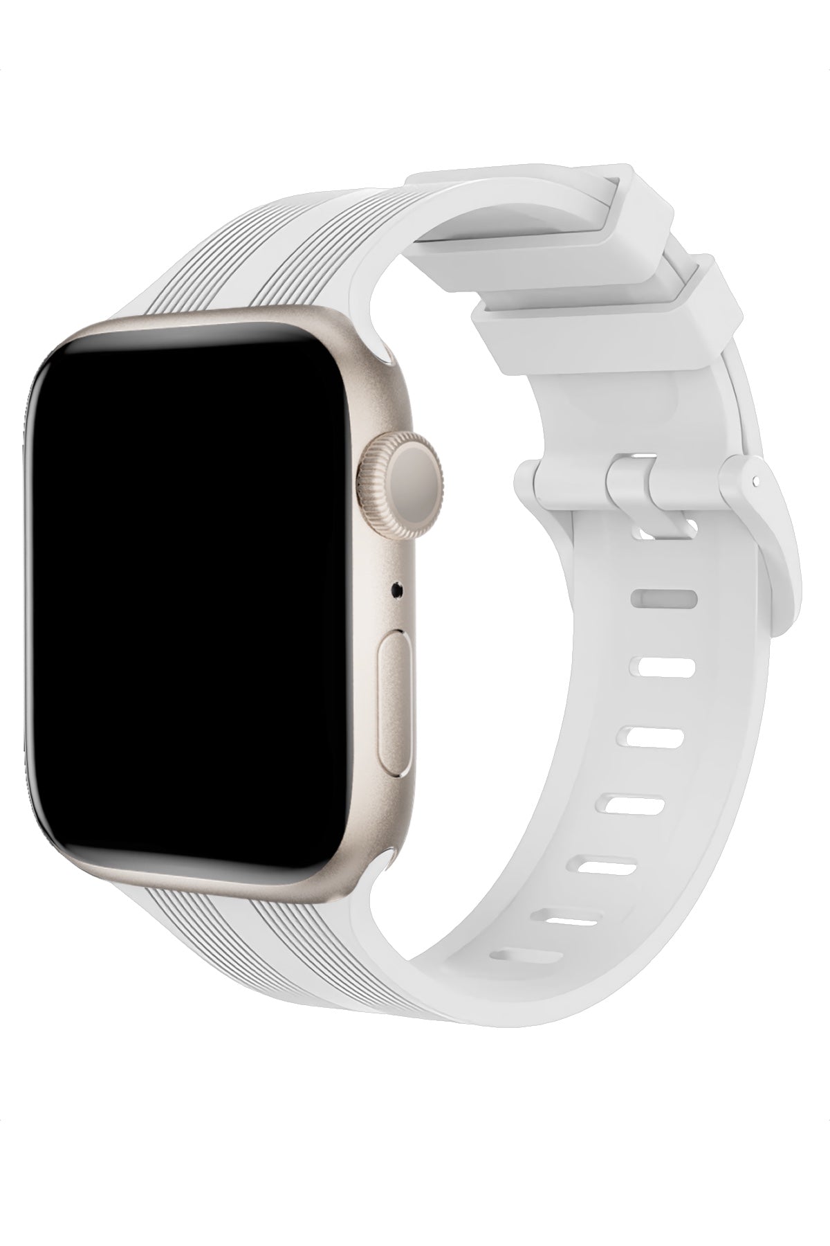 Apple Watch Uyumlu Silikon Line Loop Kordon Snow  bikordon