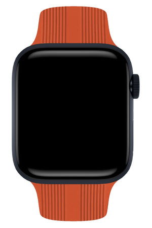 Apple Watch Uyumlu Silikon Line Loop Kordon Tangelo  bikordon