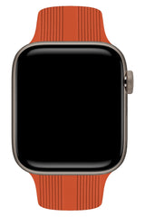 Apple Watch Uyumlu Silikon Line Loop Kordon Tangelo