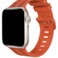 Apple Watch Uyumlu Silikon Line Loop Kordon Tangelo  bikordon