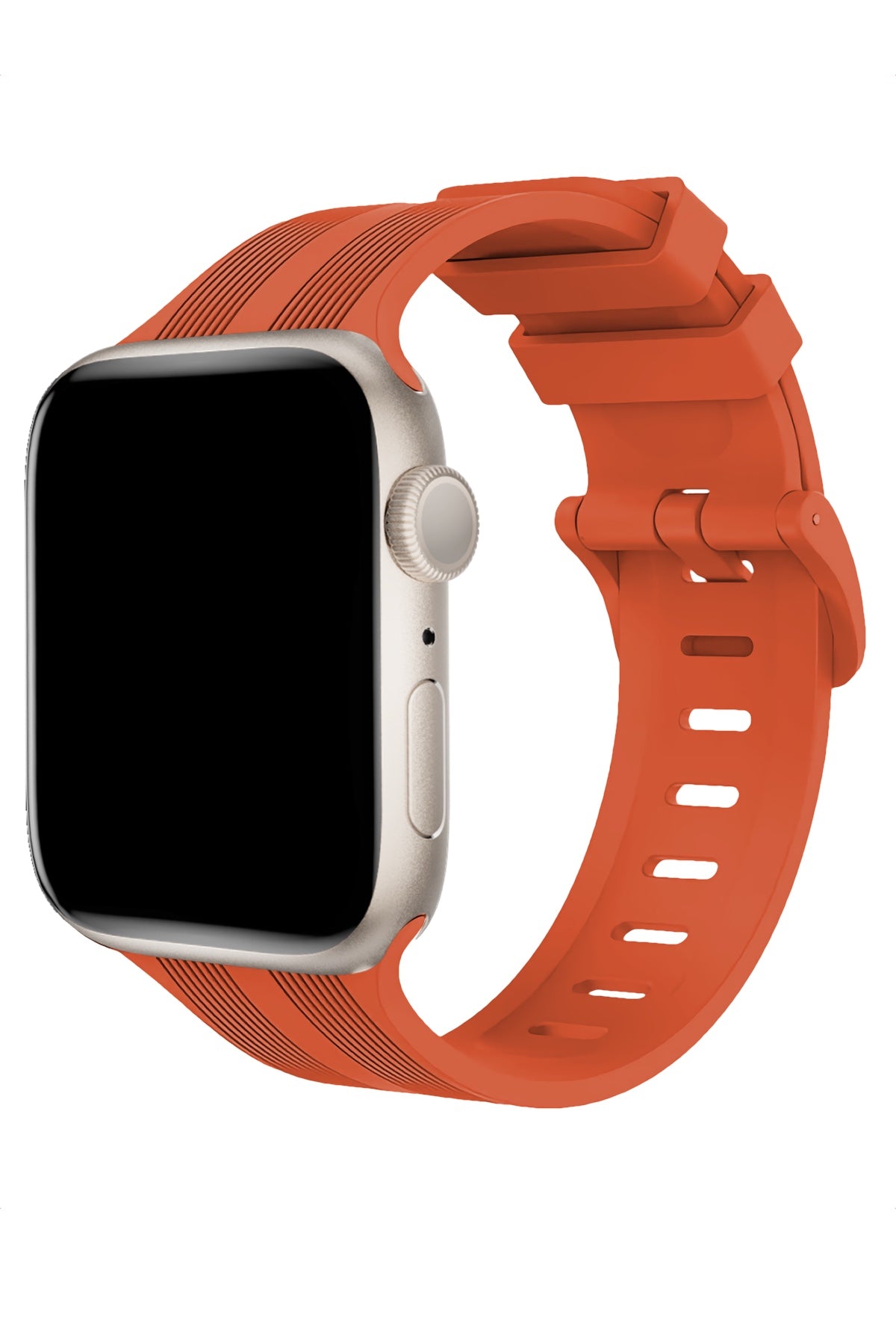Apple Watch Uyumlu Silikon Line Loop Kordon Tangelo  bikordon