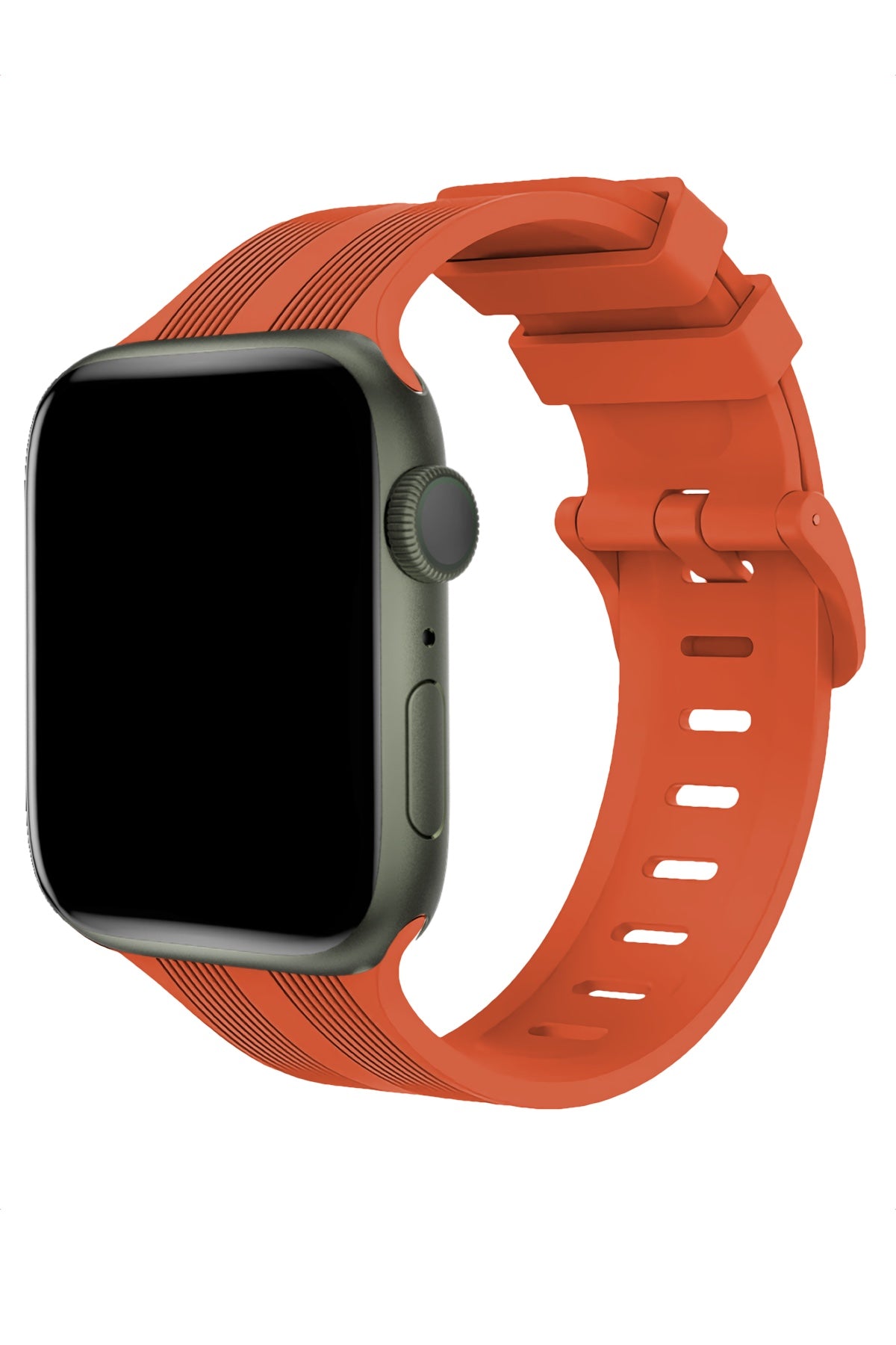 Apple Watch Uyumlu Silikon Line Loop Kordon Tangelo  bikordon