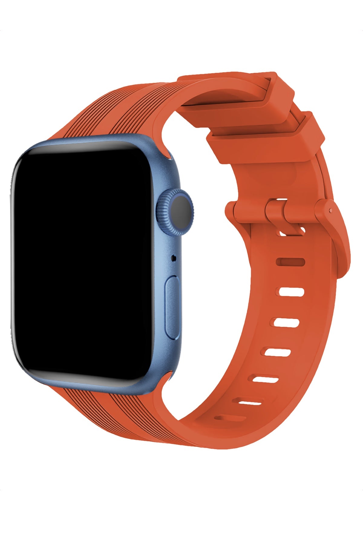 Apple Watch Uyumlu Silikon Line Loop Kordon Tangelo  bikordon