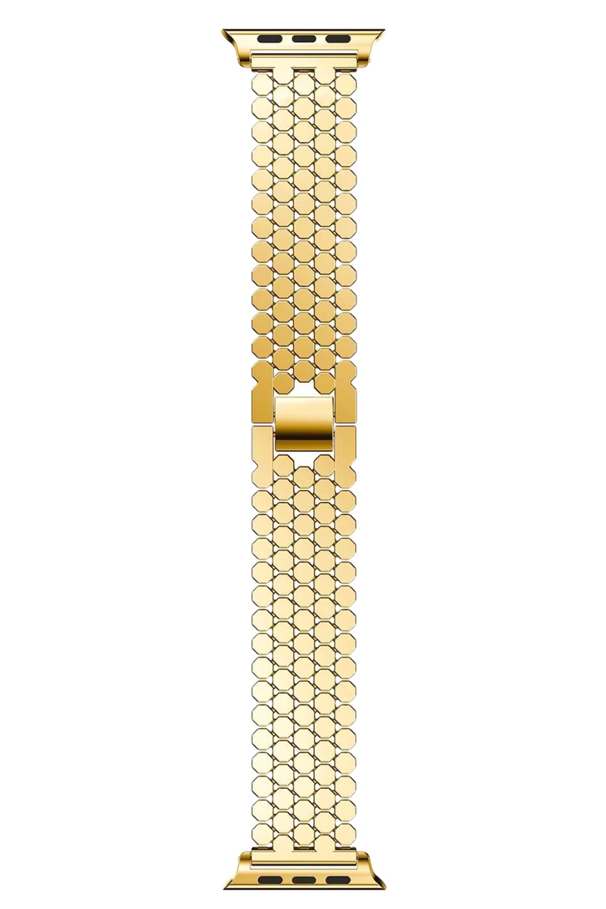 Apple Watch Uyumlu Simetro Loop Çelik Kordon Gold  bikordon