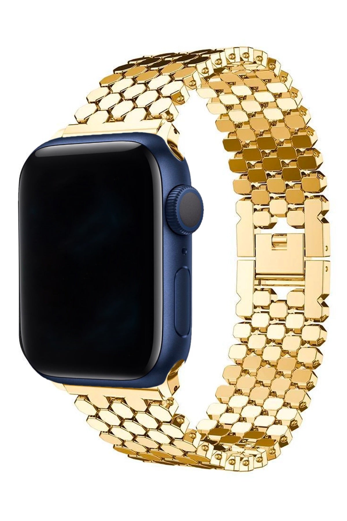 Apple Watch Uyumlu Simetro Loop Çelik Kordon Gold  bikordon