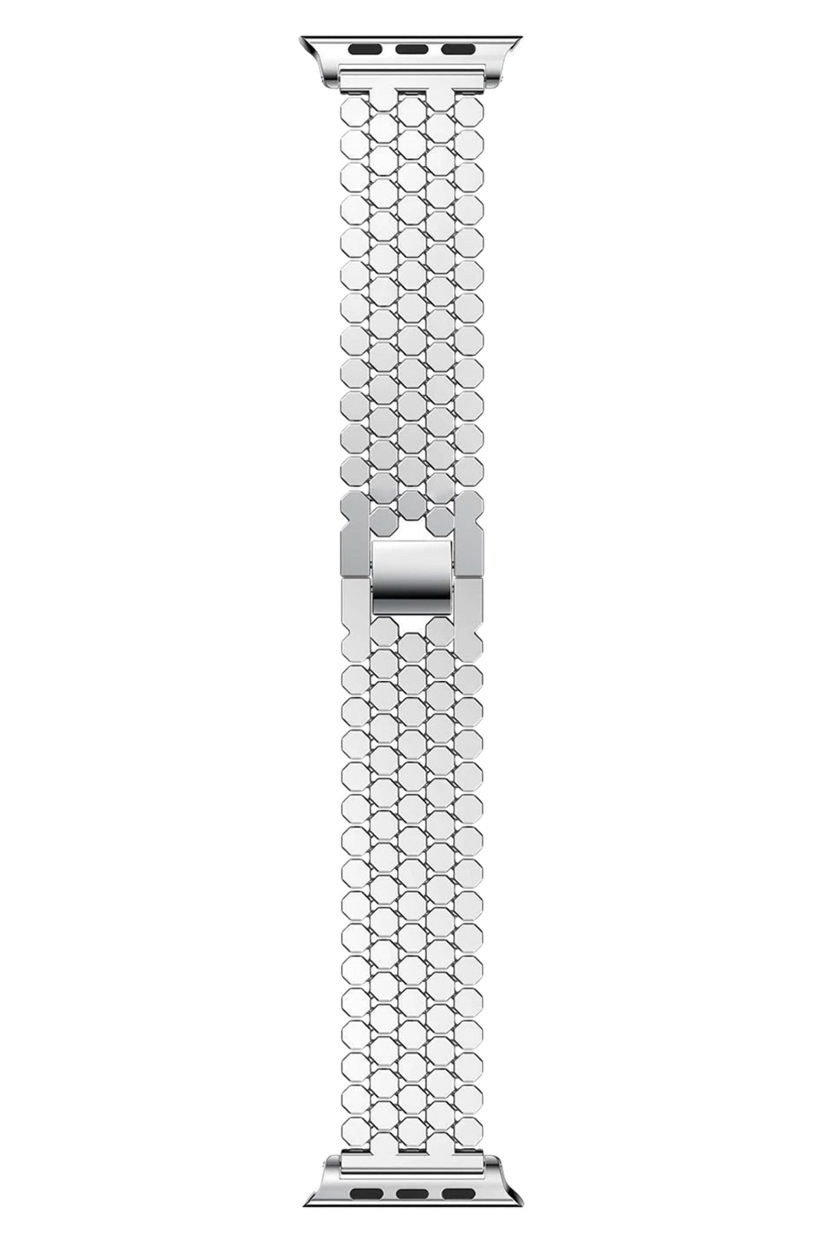 Apple Watch Uyumlu Simetro Loop Çelik Kordon Gümüş Gri  bikordon