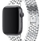 Apple Watch Compatible Simetro Loop Steel Band Silver Gray 