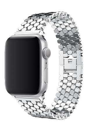 Apple Watch Uyumlu Simetro Loop Çelik Kordon Gümüş Gri  bikordon